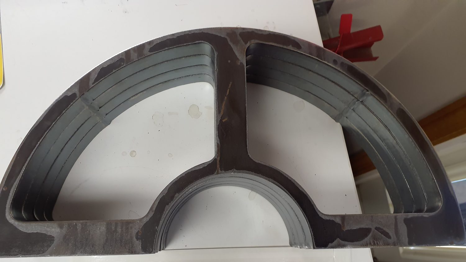 Brake-formed and rolled steel ring segments, custom fabrication