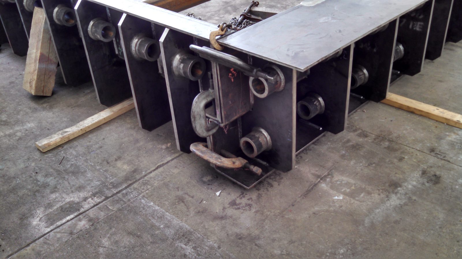 Heavy specialty steel fabrication — embed weldment