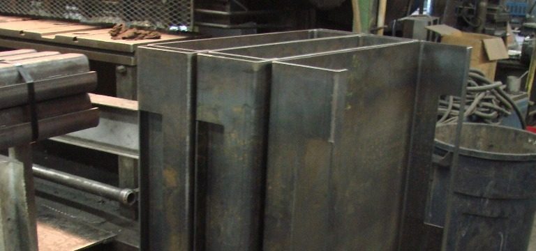 Sheet steel components formed on a CNC press brake